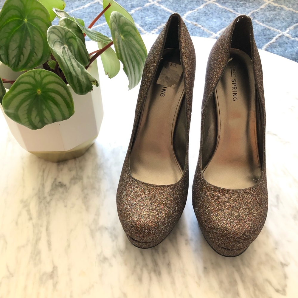 Call It Spring Multicolor Glitter Platform Pump - Picture 7 of 8